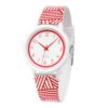 Girls Teens Red & White Analog Watch